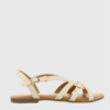 Gioseppo Golaj Off-White – Sandalias planas de piel para mujer